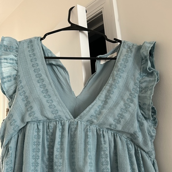 Red Dress - 	Heart So Full Light Blue Romper Dress - Picture 2 of 4